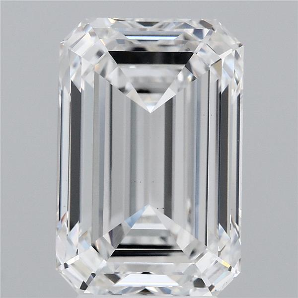 4.92 Carat Emerald Lab Grown Diamond, Excellent Polish, D Color, VS1 Clarity