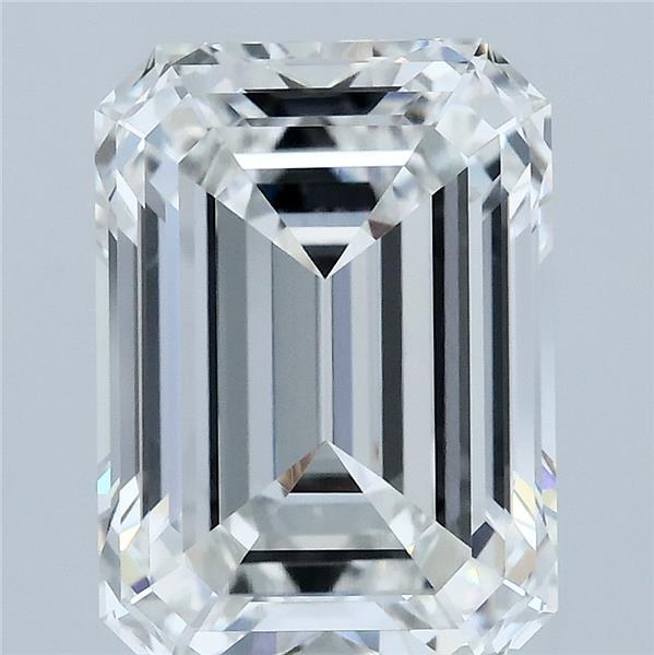 5.08 Carat Emerald Lab Grown Diamond, Excellent Polish, F Color, VS1 Clarity