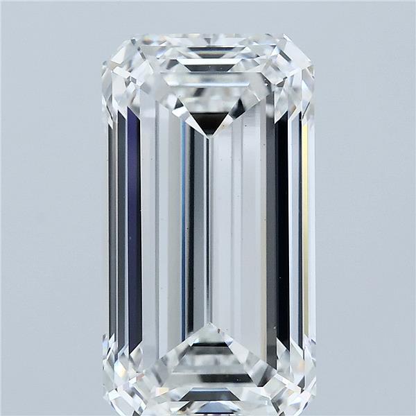 5.45 Carat Emerald Lab Grown Diamond, Excellent Polish, F Color, VS1 Clarity