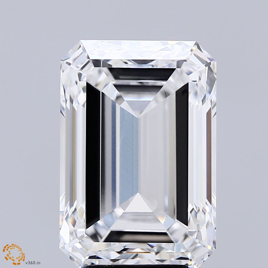 7.04 Carat Emerald Lab Grown Diamond, Excellent Polish, D Color, VVS1 Clarity