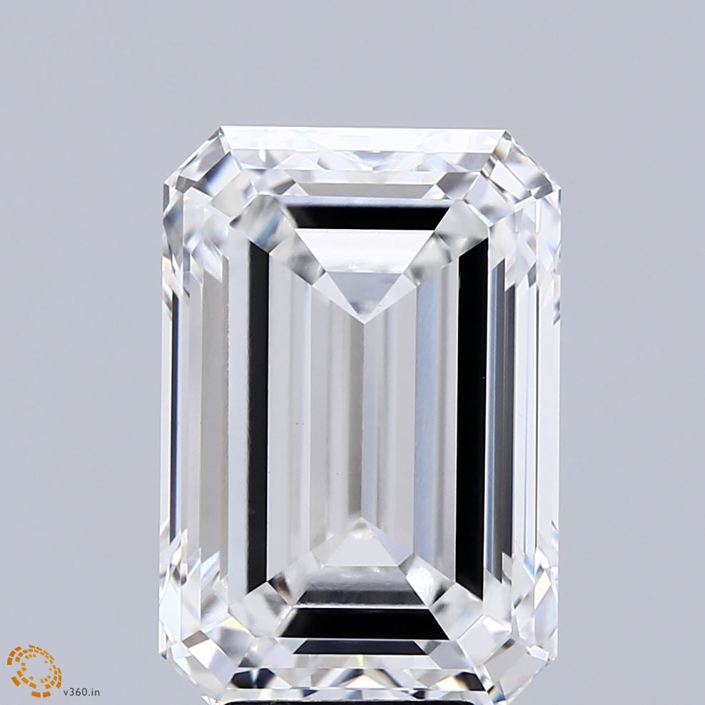 7.60 Carat Emerald Lab Grown Diamond, Excellent Polish, F Color, VVS2 Clarity