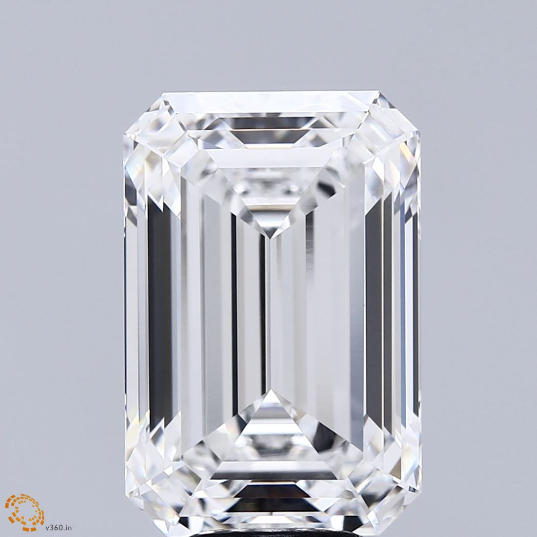 8.51 Carat Emerald Lab Grown Diamond, Excellent Polish, E Color, VVS2 Clarity