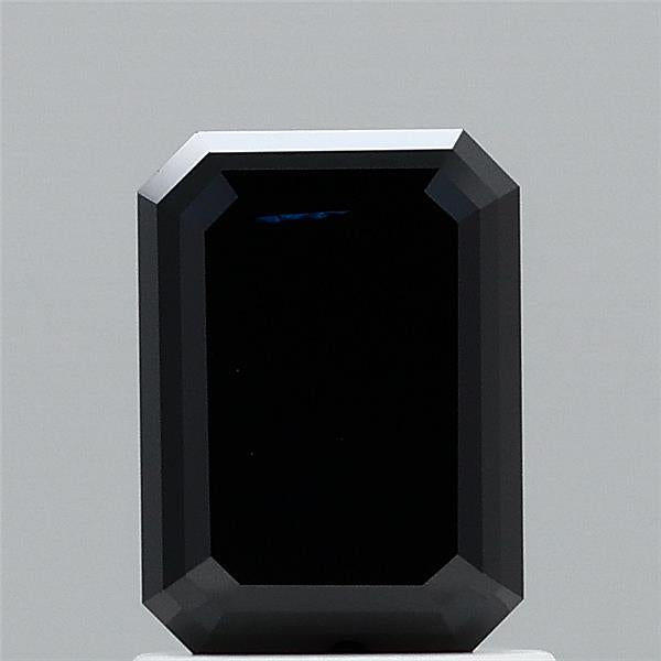 1.52 Carat Emerald Lab Grown Diamond, Fancy Black Color