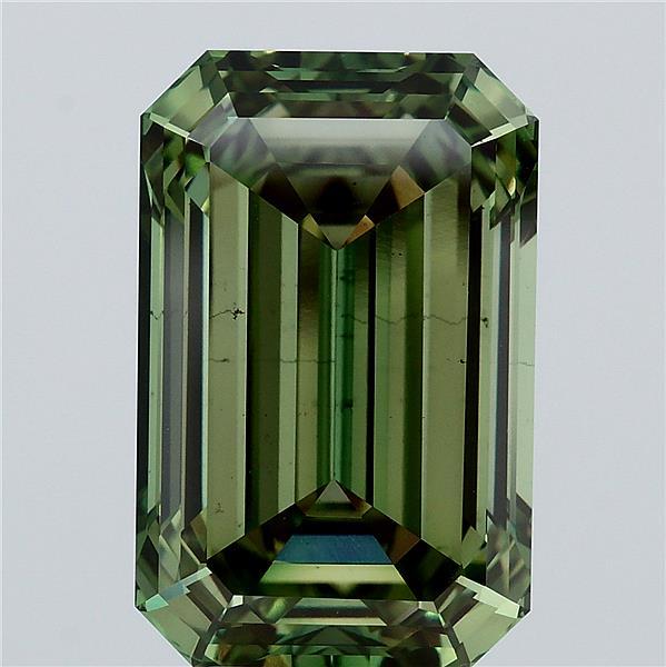 7.88 Carat Emerald Lab Grown Diamond, Fancy Vivid Green Color, VS2 Clarity