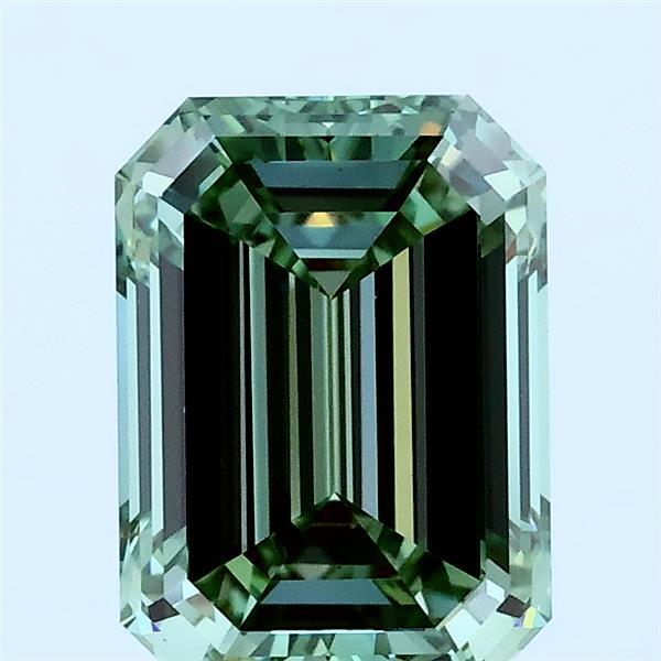 2.00 Carat Emerald Lab Grown Diamond, Fancy Vivid Green Color, VS1 Clarity