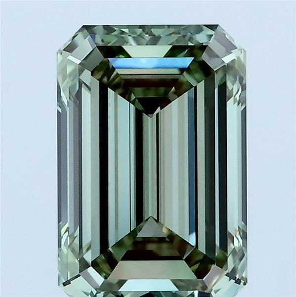 2.52 Carat Emerald Lab Grown Diamond, Fancy Vivid Green Color, VS1 Clarity