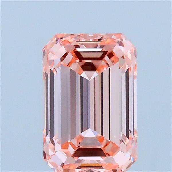 1.02 Carat Emerald Lab Grown Diamond, Fancy Vivid Pink Color, VS1 Clarity
