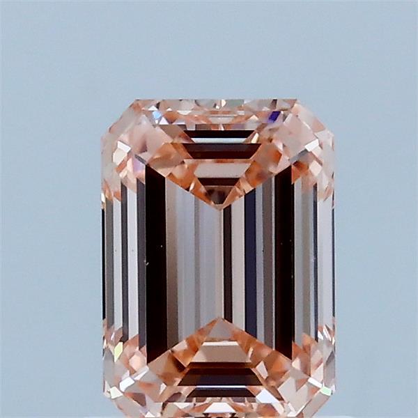 1.02 Carat Emerald Lab Grown Diamond, Fancy Intense Pink Color, VS1 Clarity