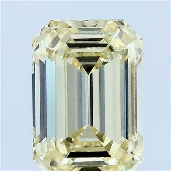 2.00 Carat Emerald Lab Grown Diamond, Fancy Yellow Color, VVS2 Clarity