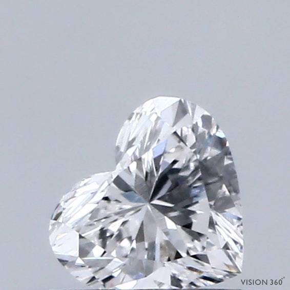 0.32 Carat Heart Lab Grown Diamond, Very Good Polish, E Color, VVS2 Clarity