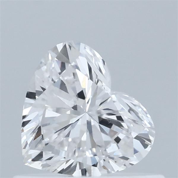 0.49 Carat Heart Lab Grown Diamond, Very Good Polish, E Color, VS1 Clarity