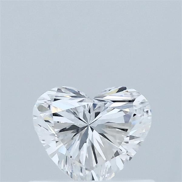 0.53 Carat Heart Lab Grown Diamond, Very Good Polish, D Color, VVS1 Clarity