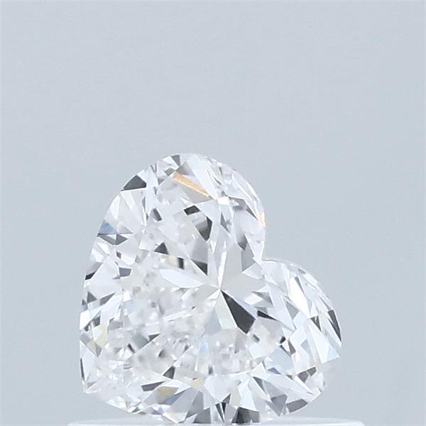 0.53 Carat Heart Lab Grown Diamond, Very Good Polish, E Color, VVS2 Clarity