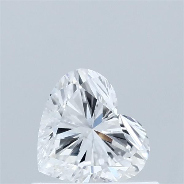 0.54 Carat Heart Lab Grown Diamond, Very Good Polish, D Color, VS1 Clarity
