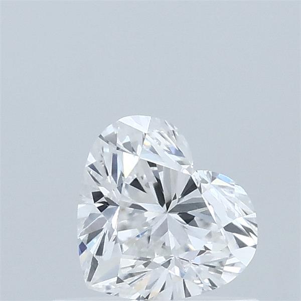 0.54 Carat Heart Lab Grown Diamond, Very Good Polish, D Color, VVS2 Clarity