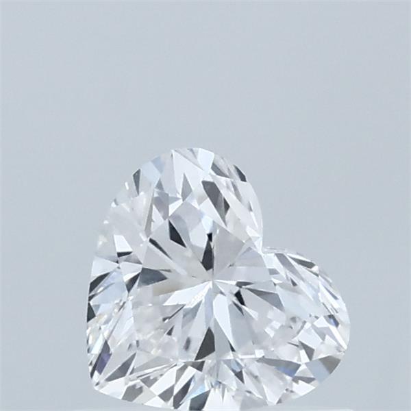 0.57 Carat Heart Lab Grown Diamond, Very Good Polish, D Color, VVS2 Clarity
