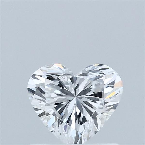 0.58 Carat Heart Lab Grown Diamond, Very Good Polish, D Color, VVS2 Clarity