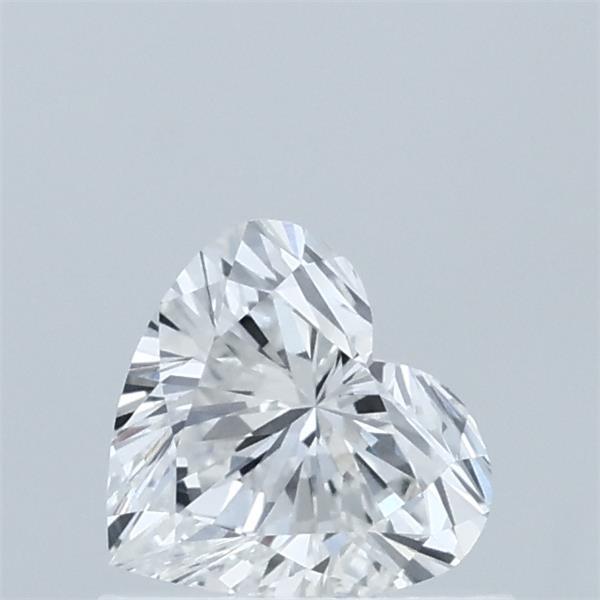 0.58 Carat Heart Lab Grown Diamond, Very Good Polish, E Color, VVS2 Clarity