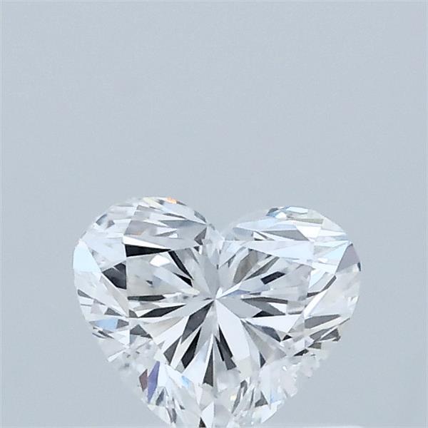 0.59 Carat Heart Lab Grown Diamond, Very Good Polish, D Color, VVS2 Clarity