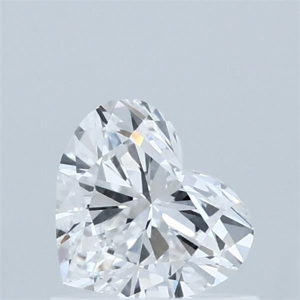 0.63 Carat Heart Lab Grown Diamond, Very Good Polish, D Color, VVS2 Clarity