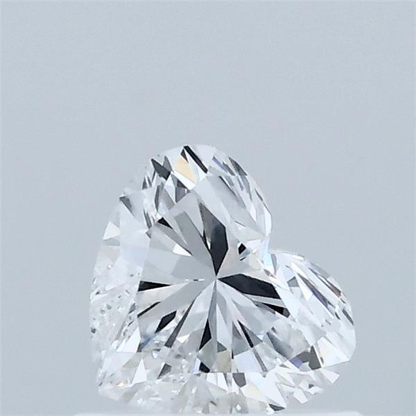 0.63 Carat Heart Lab Grown Diamond, Very Good Polish, D Color, VVS2 Clarity