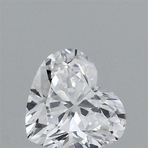 0.63 Carat Heart Lab Grown Diamond, Very Good Polish, D Color, VVS2 Clarity