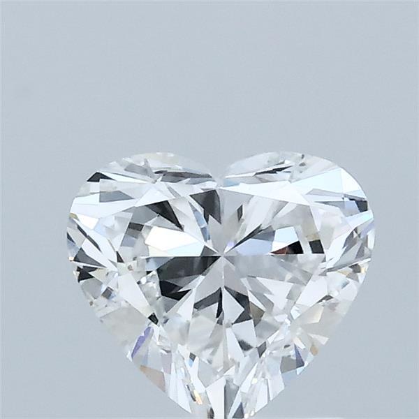 1.00 Carat Heart Lab Grown Diamond, Excellent Polish, D Color, VVS2 Clarity