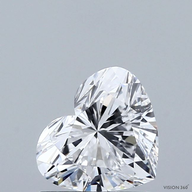 1.03 Carat Heart Lab Grown Diamond, Excellent Polish, D Color, VVS2 Clarity
