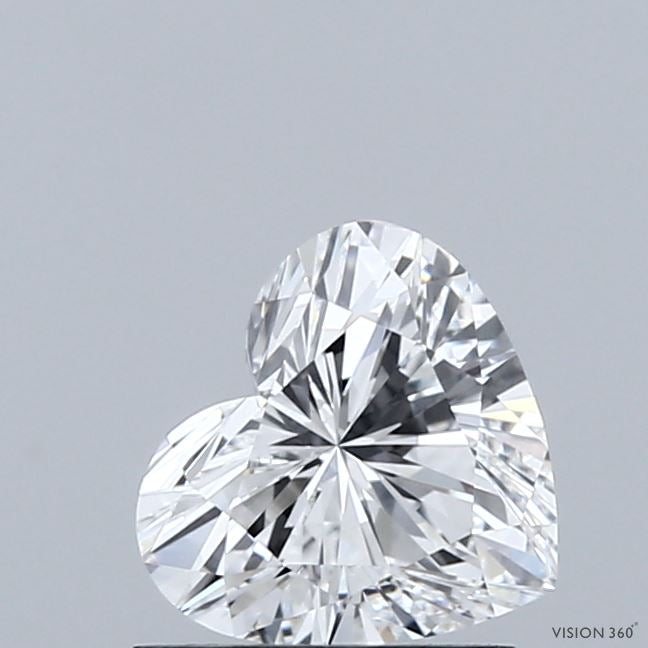 1.04 Carat Heart Lab Grown Diamond, Excellent Polish, D Color, VVS1 Clarity
