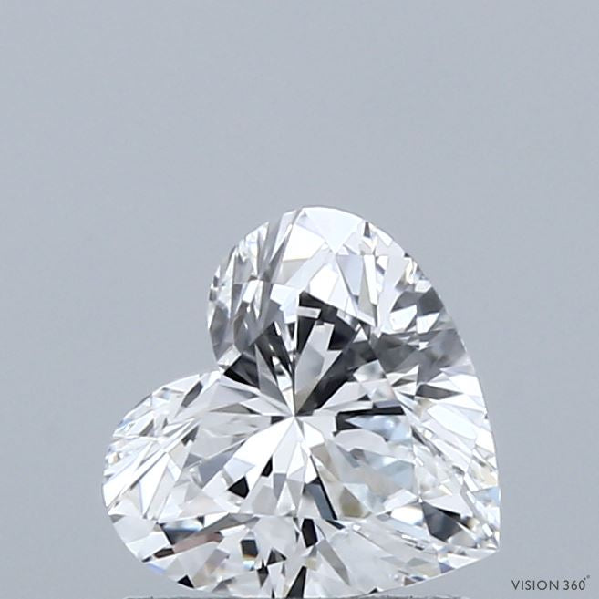 1.09 Carat Heart Lab Grown Diamond, Excellent Polish, D Color, VVS2 Clarity