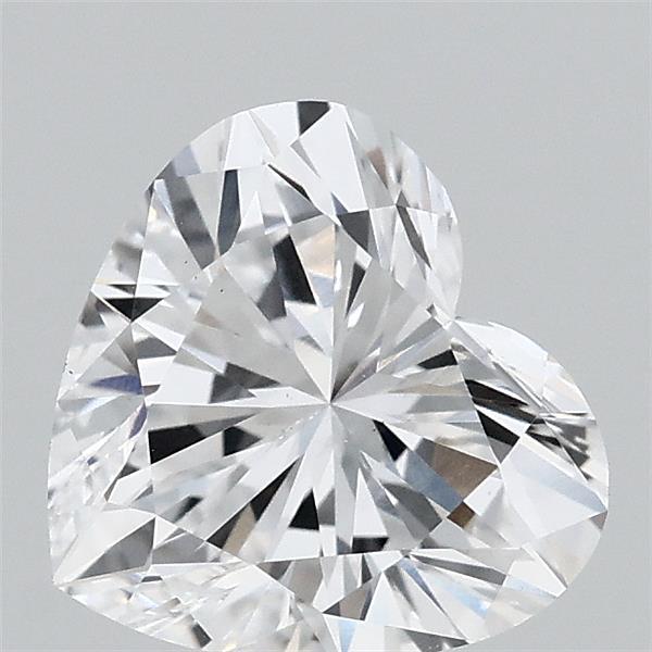 1.37 Carat Heart Lab Grown Diamond, Excellent Polish, D Color, VS1 Clarity