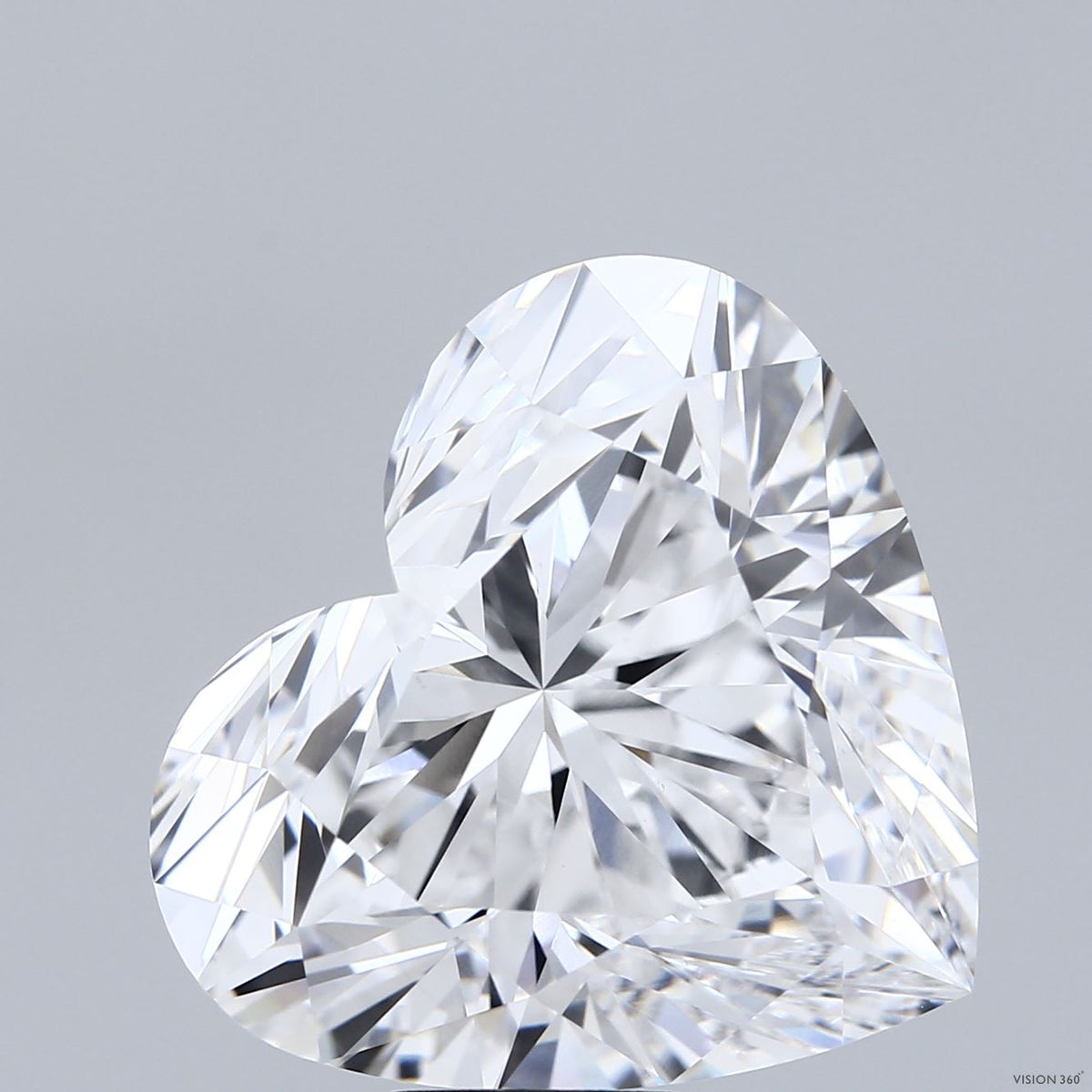 14.00 Carat Heart Lab Grown Diamond, Excellent Polish, D Color, VVS2 Clarity
