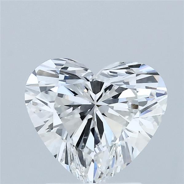 1.50 Carat Heart Lab Grown Diamond, Excellent Polish, E Color, VVS1 Clarity