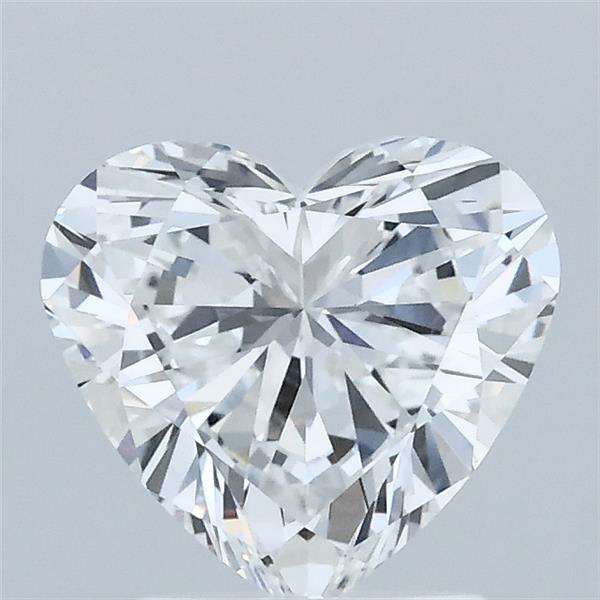 1.50 Carat Heart Lab Grown Diamond, Excellent Polish, E Color, VVS2 Clarity
