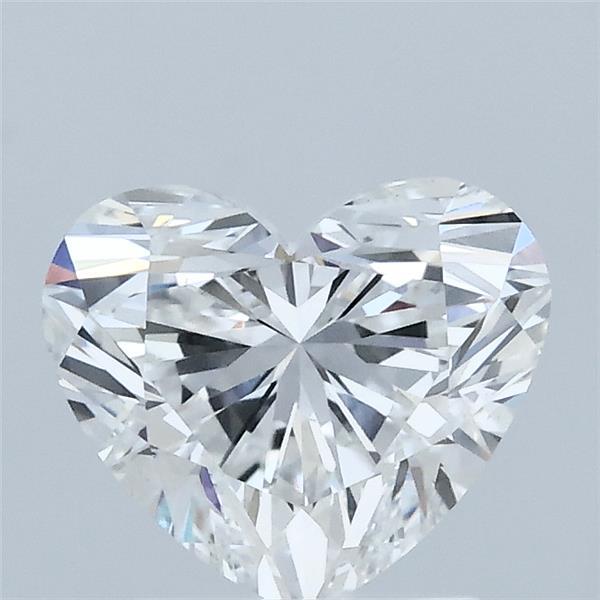 1.51 Carat Heart Lab Grown Diamond, Excellent Polish, E Color, VVS2 Clarity