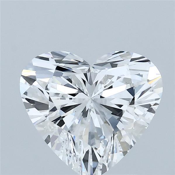 1.52 Carat Heart Lab Grown Diamond, Excellent Polish, E Color, VS1 Clarity