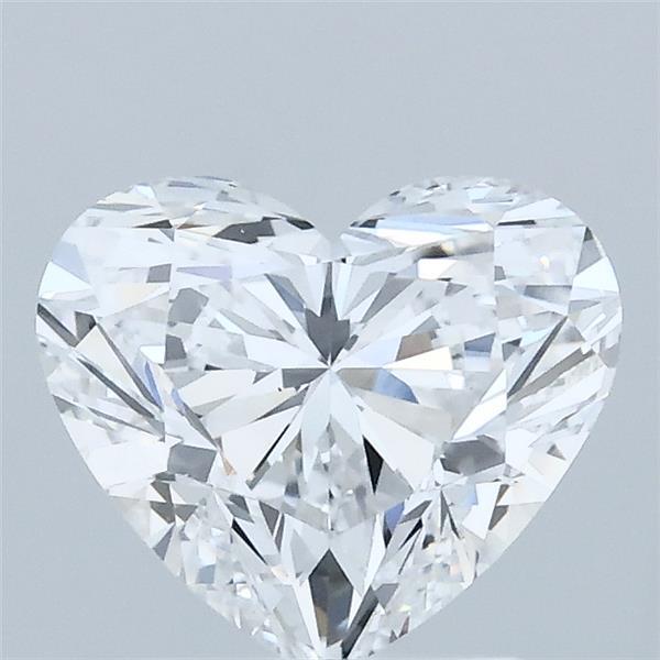 1.55 Carat Heart Lab Grown Diamond, Excellent Polish, D Color, VS1 Clarity