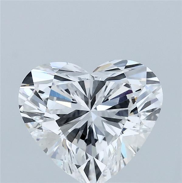 1.57 Carat Heart Lab Grown Diamond, Excellent Polish, D Color, VVS2 Clarity