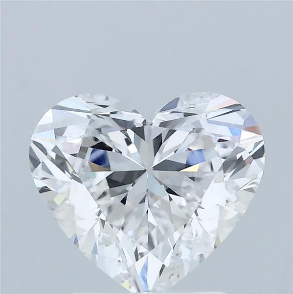 1.58 Carat Heart Lab Grown Diamond, Excellent Polish, D Color, VVS2 Clarity