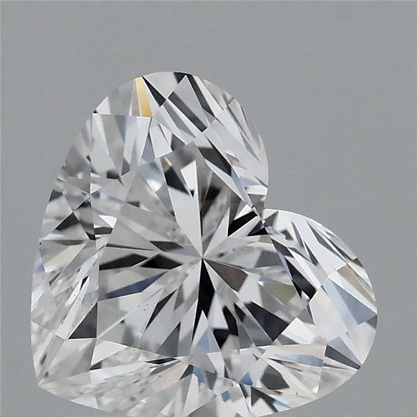 1.64 Carat Heart Lab Grown Diamond, Excellent Polish, D Color, VS1 Clarity