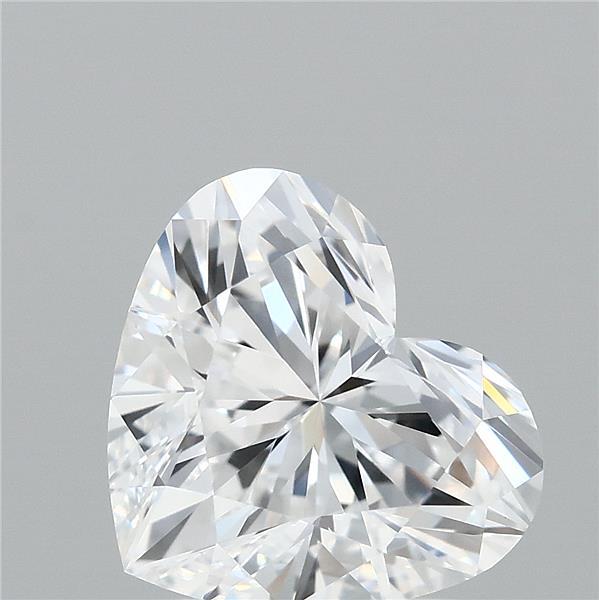 1.66 Carat Heart Lab Grown Diamond, Excellent Polish, D Color, VVS2 Clarity