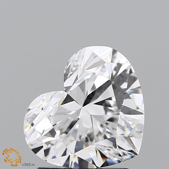 1.78 Carat Heart Lab Grown Diamond, Excellent Polish, E Color, IF Clarity