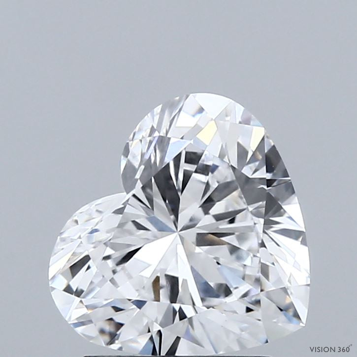 2.00 Carat Heart Lab Grown Diamond, Excellent Polish, D Color, VVS2 Clarity