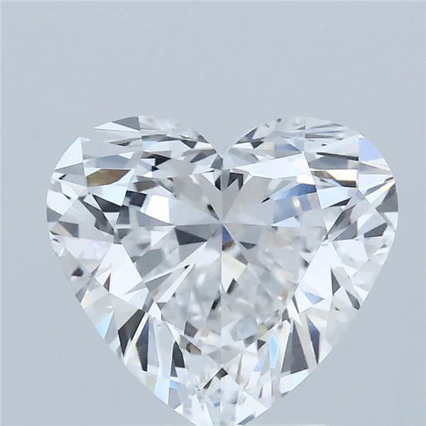 2.00 Carat Heart Lab Grown Diamond, Excellent Polish, D Color, VVS2 Clarity