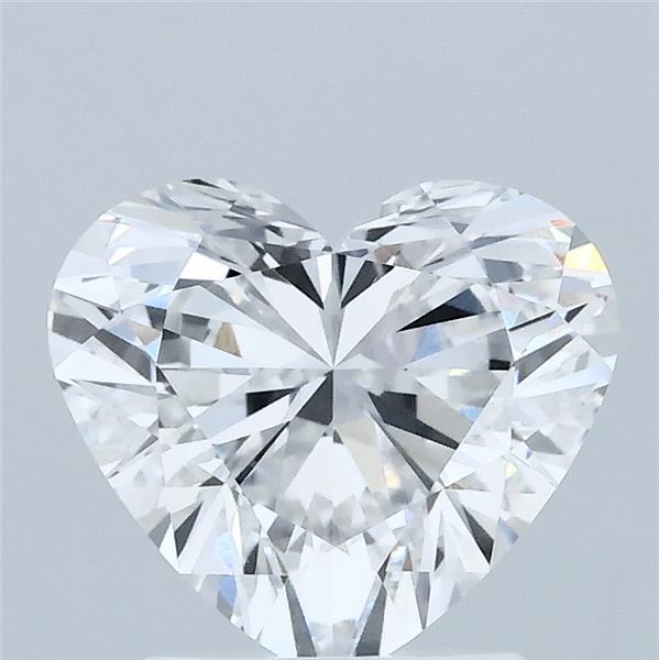 2.00 Carat Heart Lab Grown Diamond, Excellent Polish, E Color, VS1 Clarity