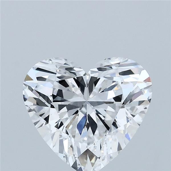 2.01 Carat Heart Lab Grown Diamond, Excellent Polish, D Color, VVS2 Clarity