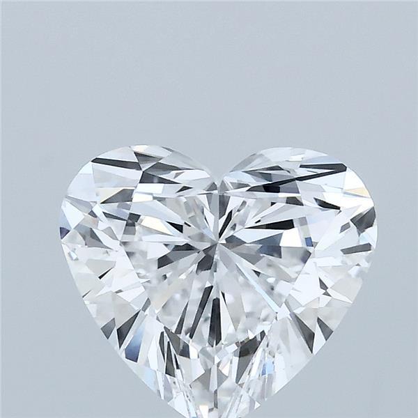2.01 Carat Heart Lab Grown Diamond, Excellent Polish, D Color, VVS2 Clarity