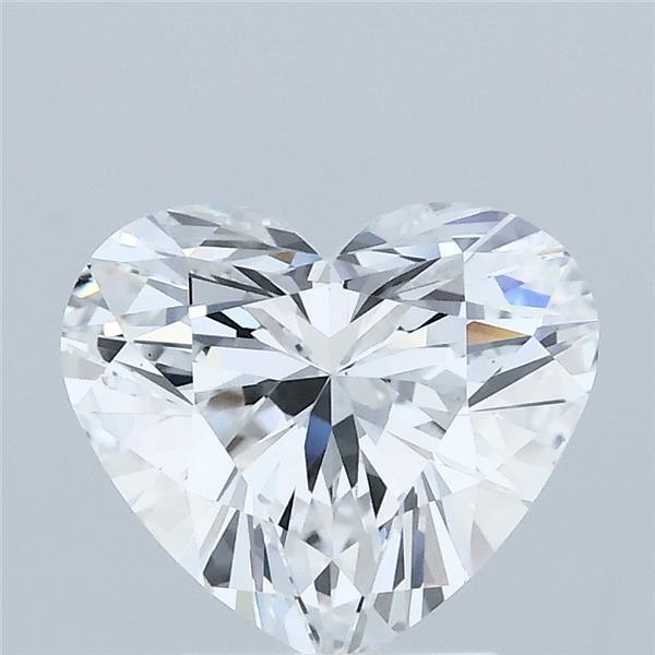 2.03 Carat Heart Lab Grown Diamond, Excellent Polish, E Color, VS1 Clarity