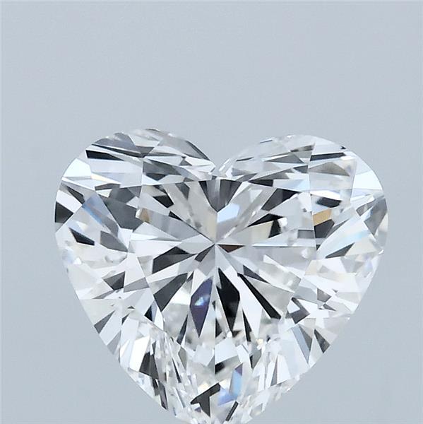 2.03 Carat Heart Lab Grown Diamond, Excellent Polish, E Color, VVS2 Clarity