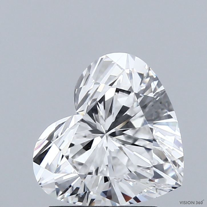 2.05 Carat Heart Lab Grown Diamond, Excellent Polish, E Color, VVS2 Clarity